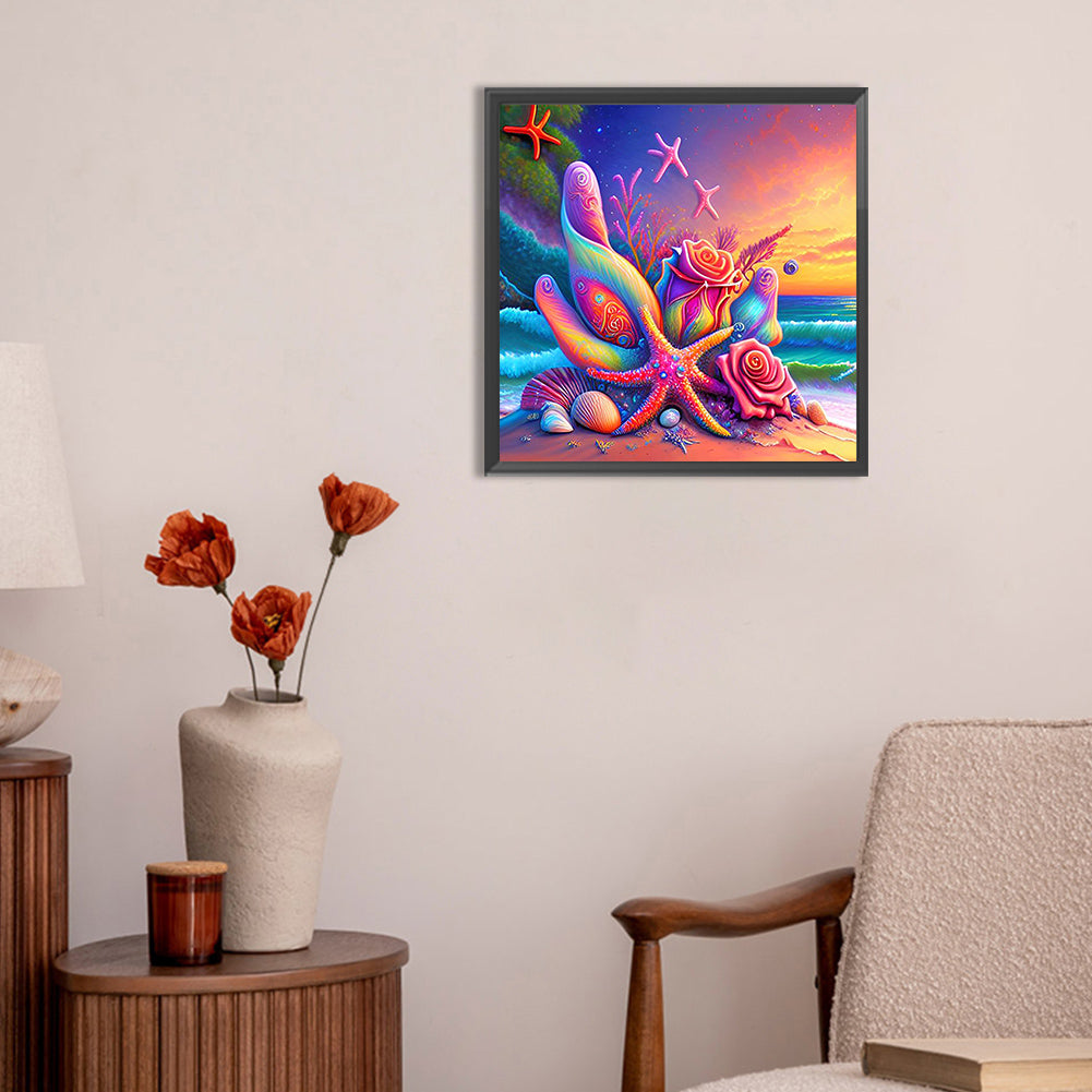 Colorful Beach - Full Round Drill Diamond Painting 30*30CM