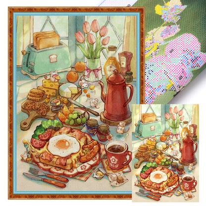 Breakfast - 11CT Stamped Cross Stitch 40*60CM