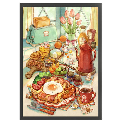 Breakfast - 11CT Stamped Cross Stitch 40*60CM