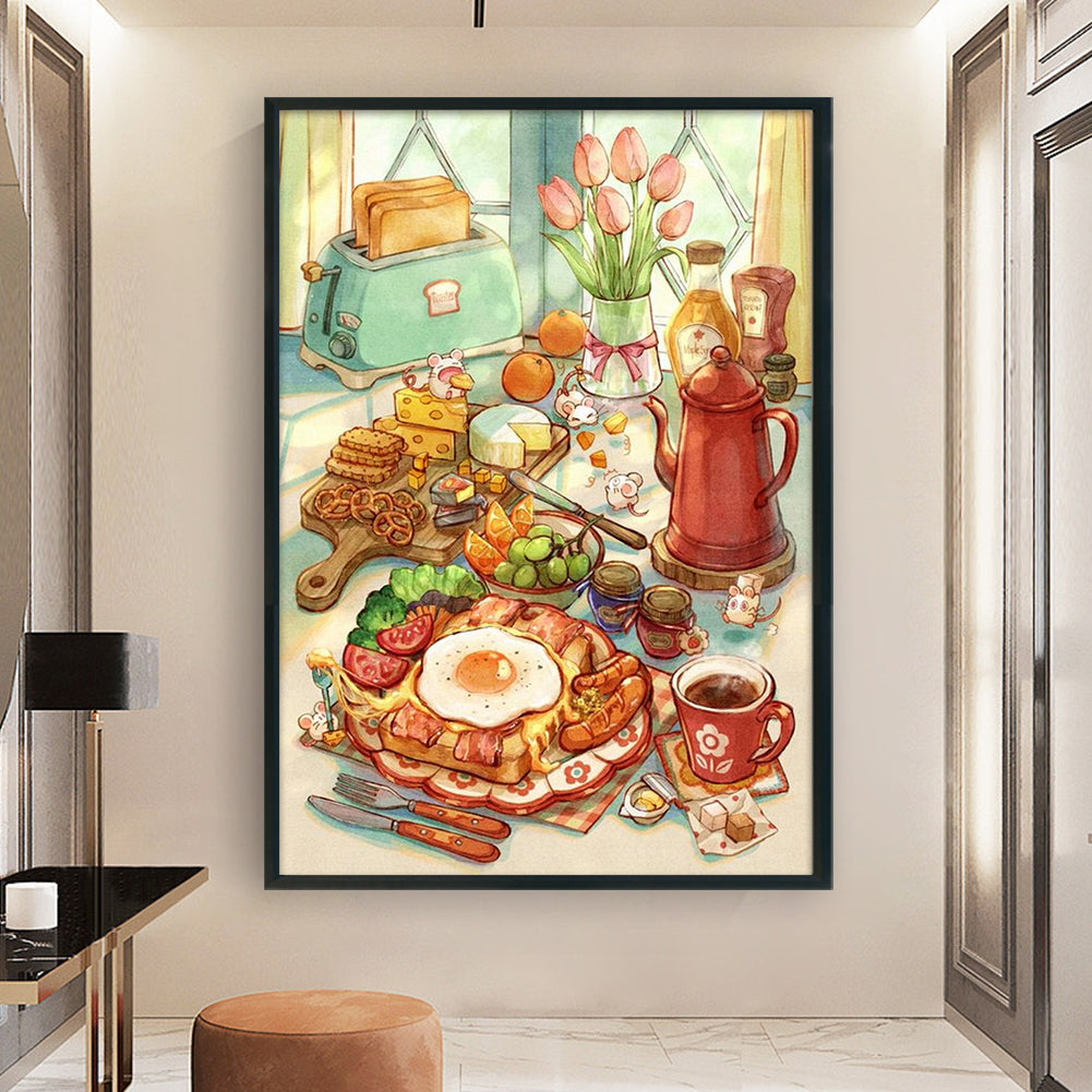 Breakfast - 11CT Stamped Cross Stitch 40*60CM