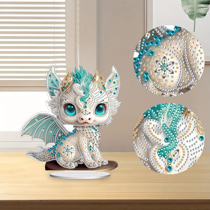 Chinese Zodiac Dragon Diamond Painting Desktop Ornament for Office Desktop Decor