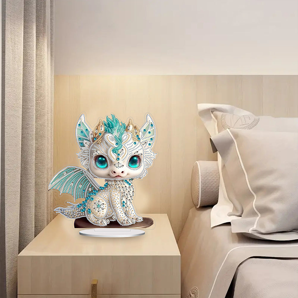 Chinese Zodiac Dragon Diamond Painting Desktop Ornament for Office Desktop Decor
