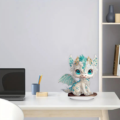 Chinese Zodiac Dragon Diamond Painting Desktop Ornament for Office Desktop Decor