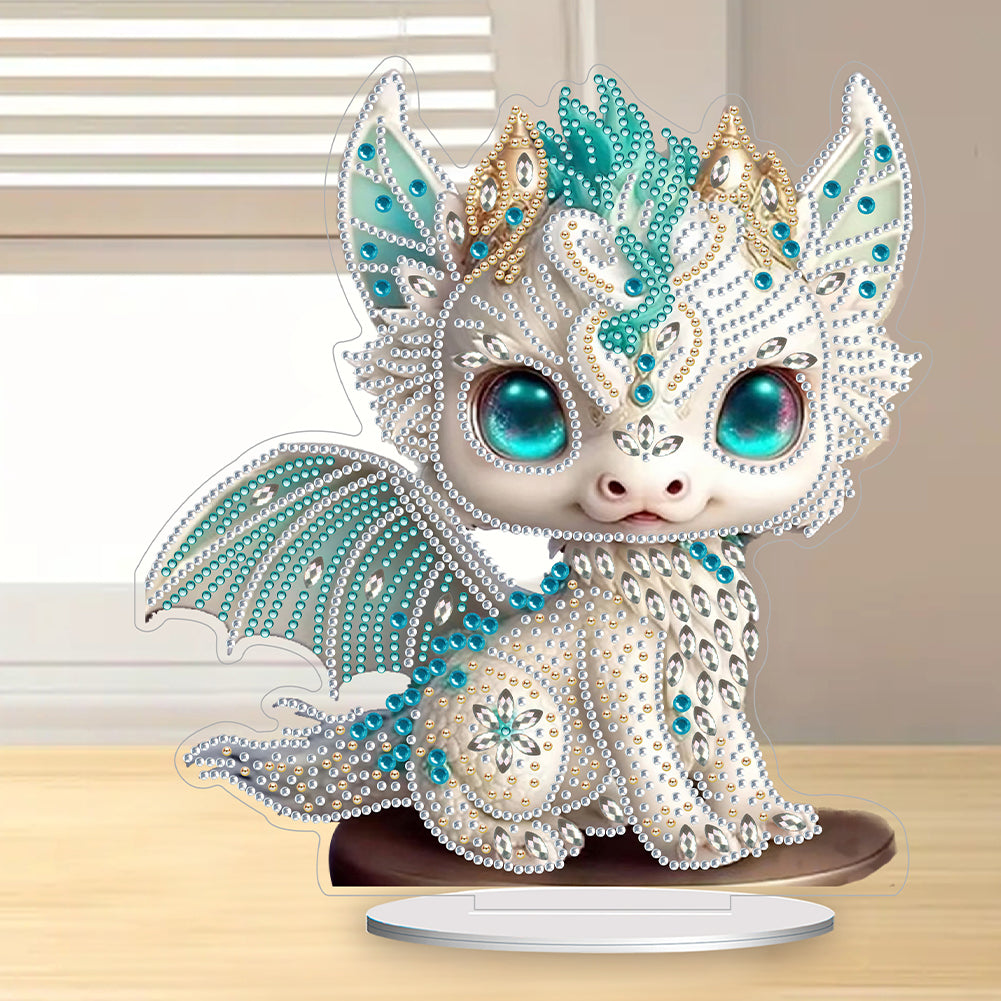 Chinese Zodiac Dragon Diamond Painting Desktop Ornament for Office Desktop Decor