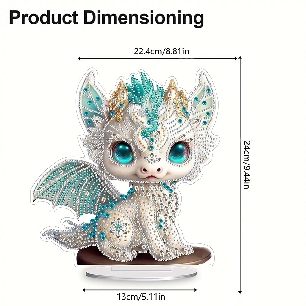 Chinese Zodiac Dragon Diamond Painting Desktop Ornament for Office Desktop Decor