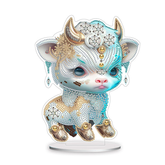 Chinese Zodiac Ox Diamond Painting Desktop Ornament for Office Desktop Decor