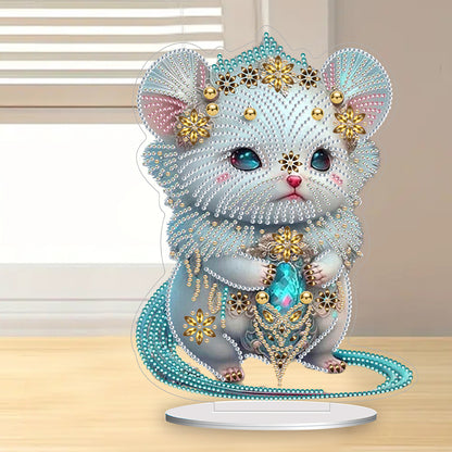 Chinese Zodiac Mouse Diamond Painting Desktop Ornament for Office Desktop Decor