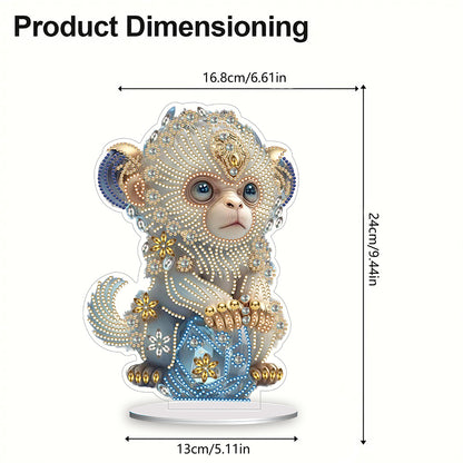 Chinese Zodiac Monkey Diamond Painting Desktop Ornament for Office Desktop Decor