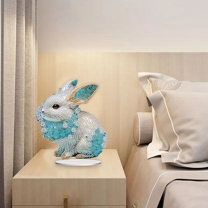 Chinese Zodiac Rabbit Diamond Painting Desktop Ornament for Office Desktop Decor