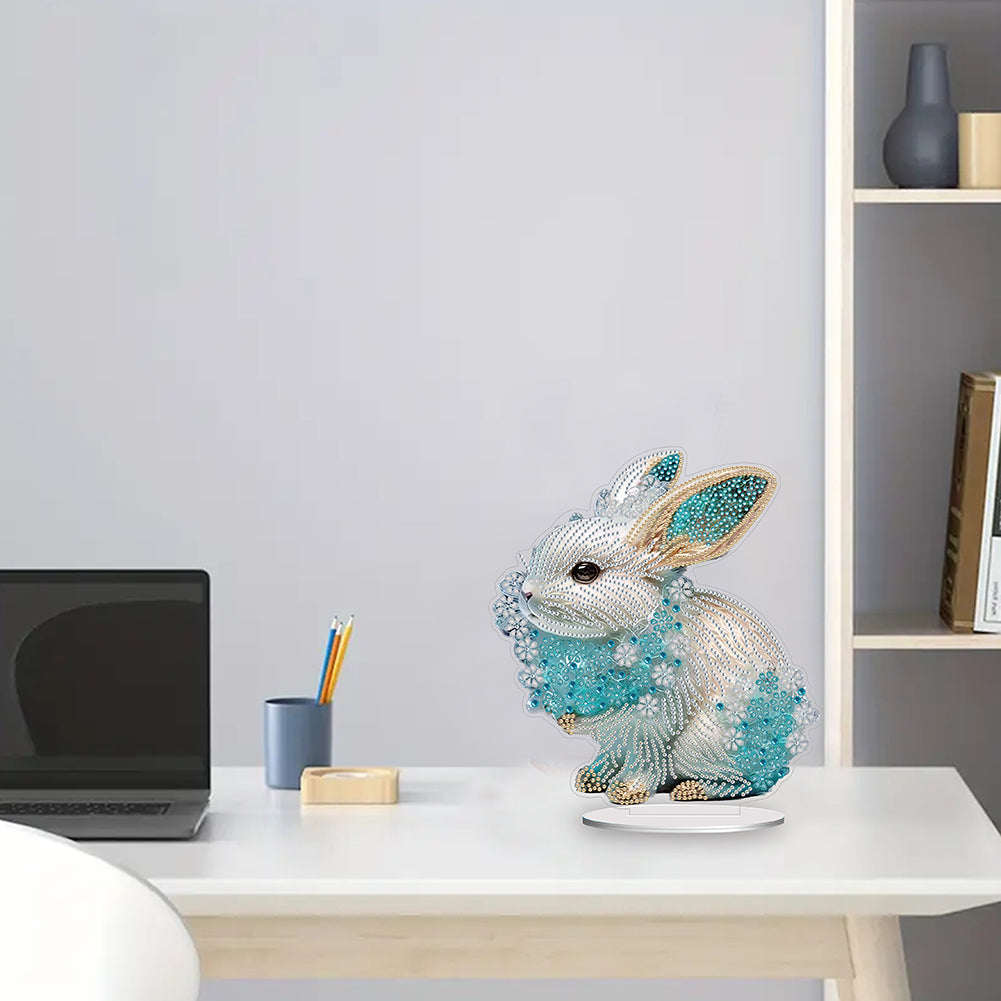 Chinese Zodiac Rabbit Diamond Painting Desktop Ornament for Office Desktop Decor