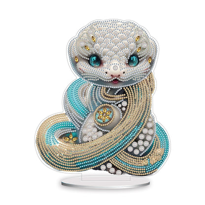 Chinese Zodiac Snake Diamond Painting Desktop Ornament for Office Desktop Decor