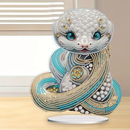 Chinese Zodiac Snake Diamond Painting Desktop Ornament for Office Desktop Decor