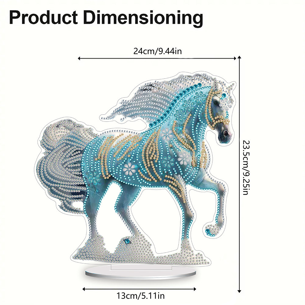 Chinese Zodiac Horse Diamond Painting Desktop Ornament for Office Desktop Decor