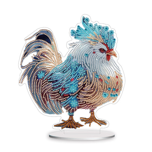 Chinese Zodiac Chicken Diamond Painting Desktop Ornament for Office Decor