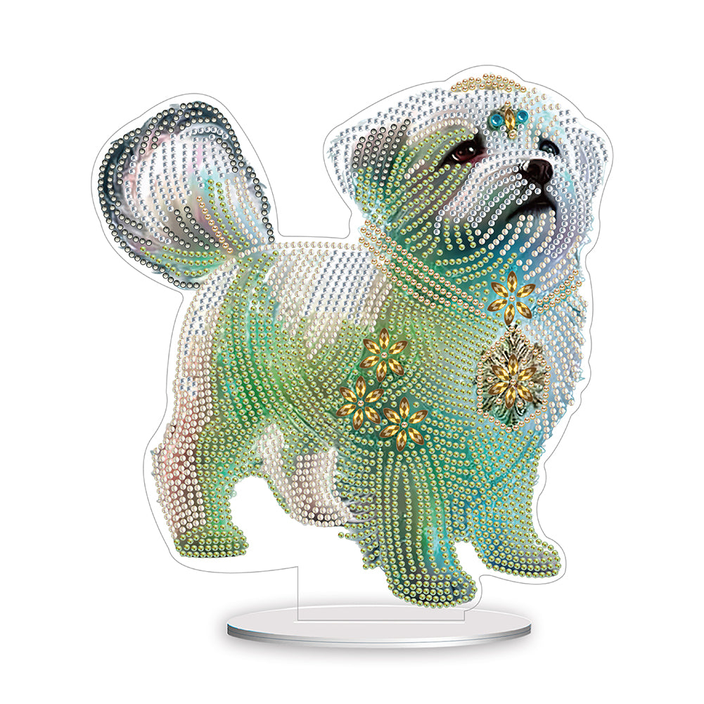 Chinese Zodiac Dog Diamond Painting Desktop Ornament for Office Desktop Decor