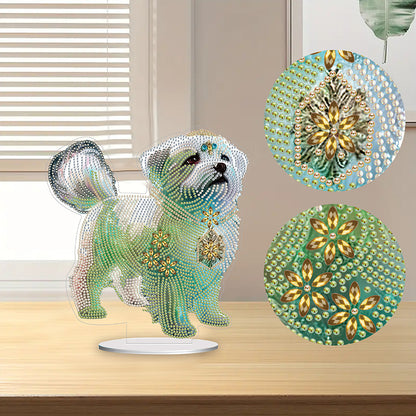 Chinese Zodiac Dog Diamond Painting Desktop Ornament for Office Desktop Decor