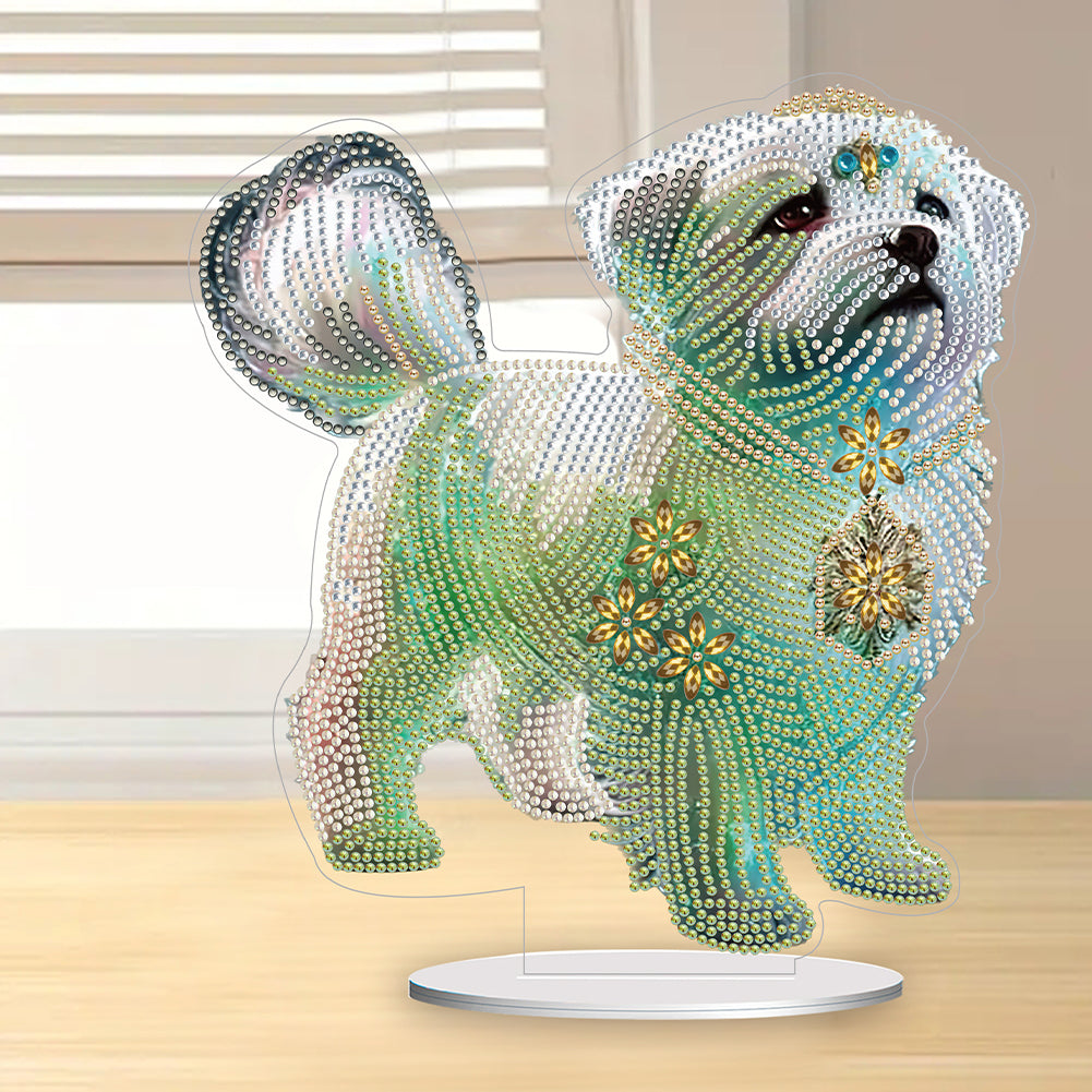 Chinese Zodiac Dog Diamond Painting Desktop Ornament for Office Desktop Decor