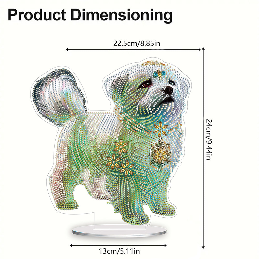 Chinese Zodiac Dog Diamond Painting Desktop Ornament for Office Desktop Decor