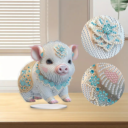 Chinese Zodiac Pig Diamond Painting Desktop Ornament for Office Desktop Decor