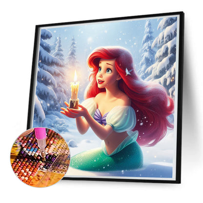 Mermaid Princess Ariel - Full Round Drill Diamond Painting 50*50CM