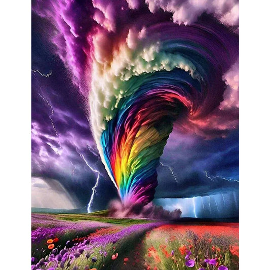Colorful Clouds - Full Round Drill Diamond Painting 50*60CM