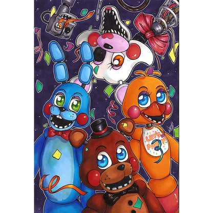 Five Nights At Freddy'S - Full Round Drill Diamond Painting 50*70CM