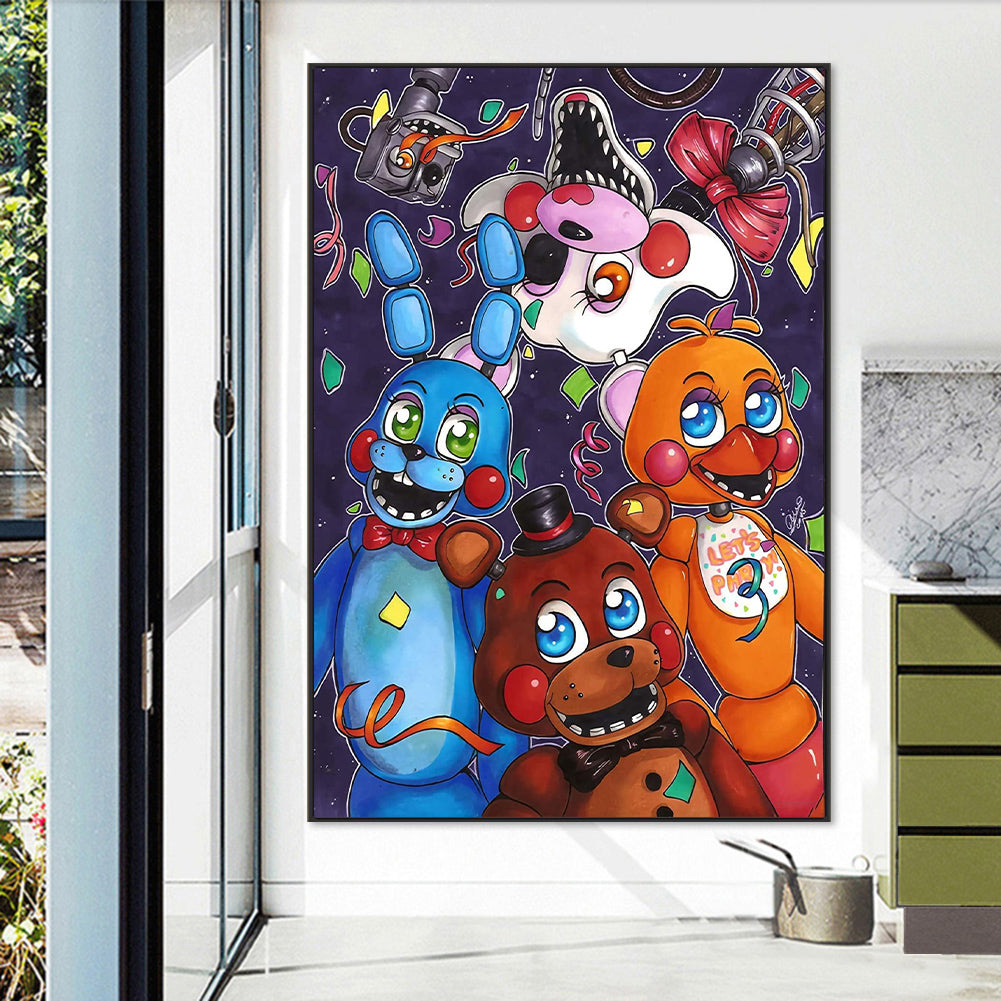 Five Nights At Freddy'S - Full Round Drill Diamond Painting 50*70CM
