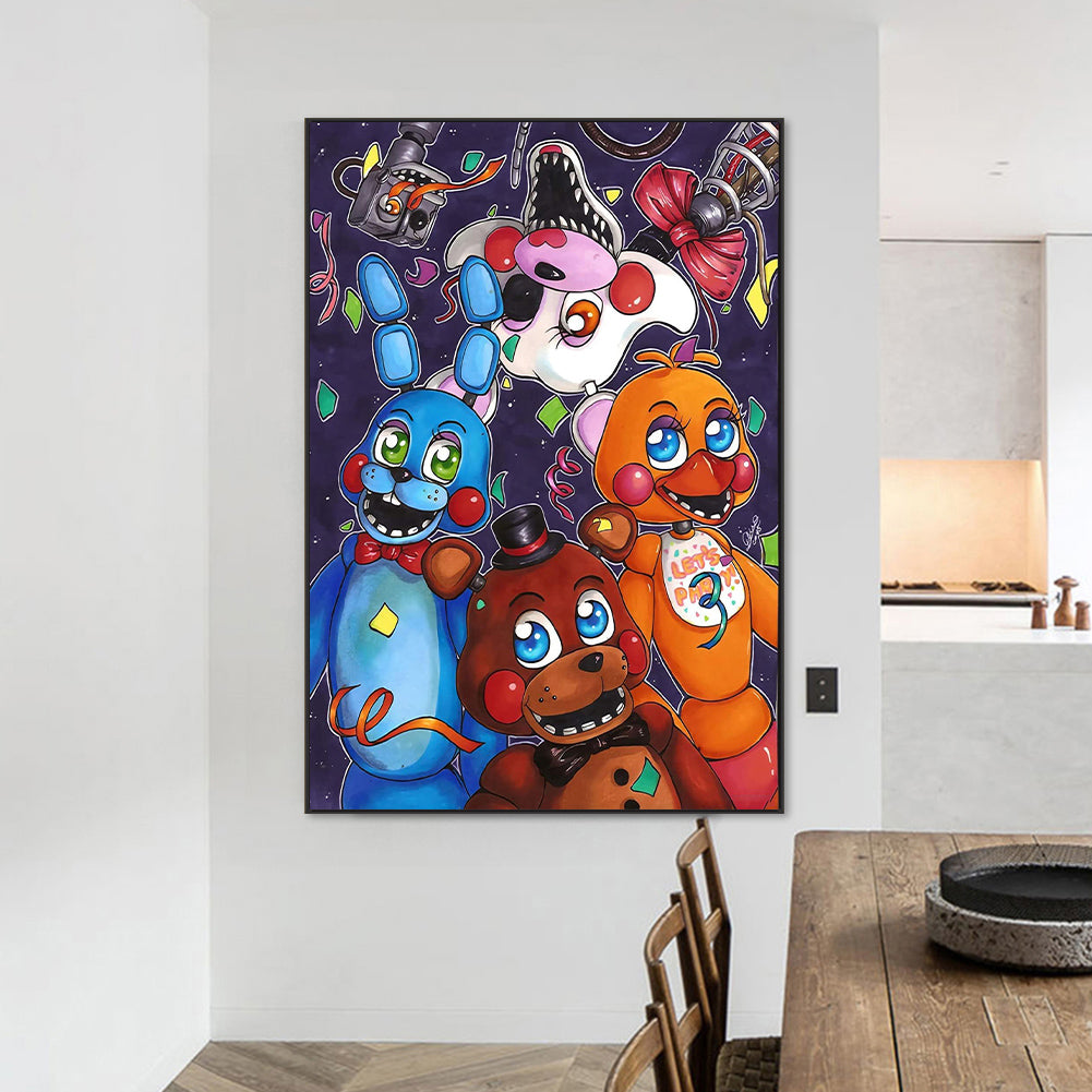 Five Nights At Freddy'S - Full Round Drill Diamond Painting 50*70CM