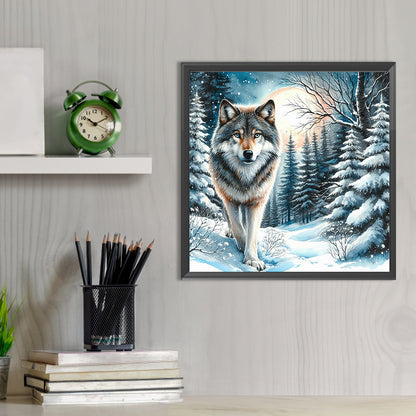 Snow Wolf - Full Round Drill Diamond Painting 30*30CM