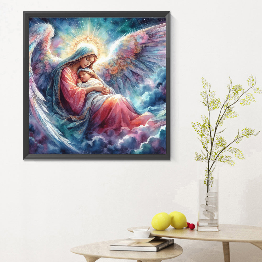 Jesus And The Virgin - Full Round Drill Diamond Painting 30*30CM