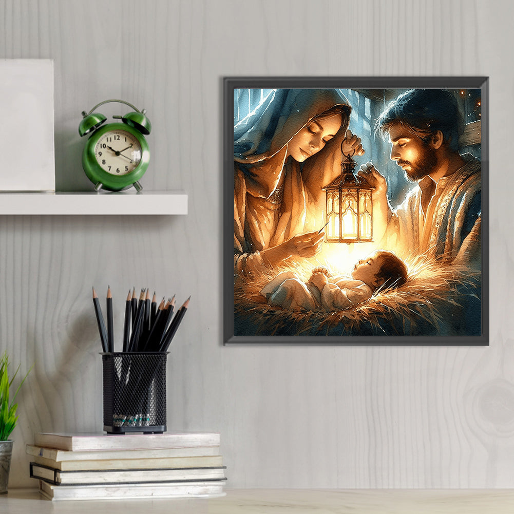 Jesus And The Virgin - Full Round Drill Diamond Painting 30*30CM