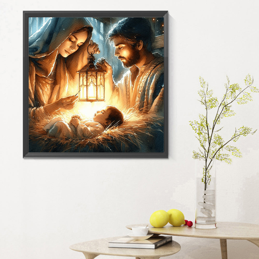 Jesus And The Virgin - Full Round Drill Diamond Painting 30*30CM