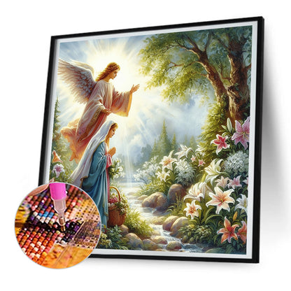 Jesus And The Virgin - Full Round Drill Diamond Painting 30*30CM