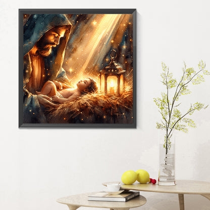 Jesus And The Virgin - Full Round Drill Diamond Painting 30*30CM