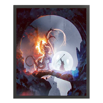 Gandalf Vs. Balrog - 11CT Stamped Cross Stitch 45*55CM
