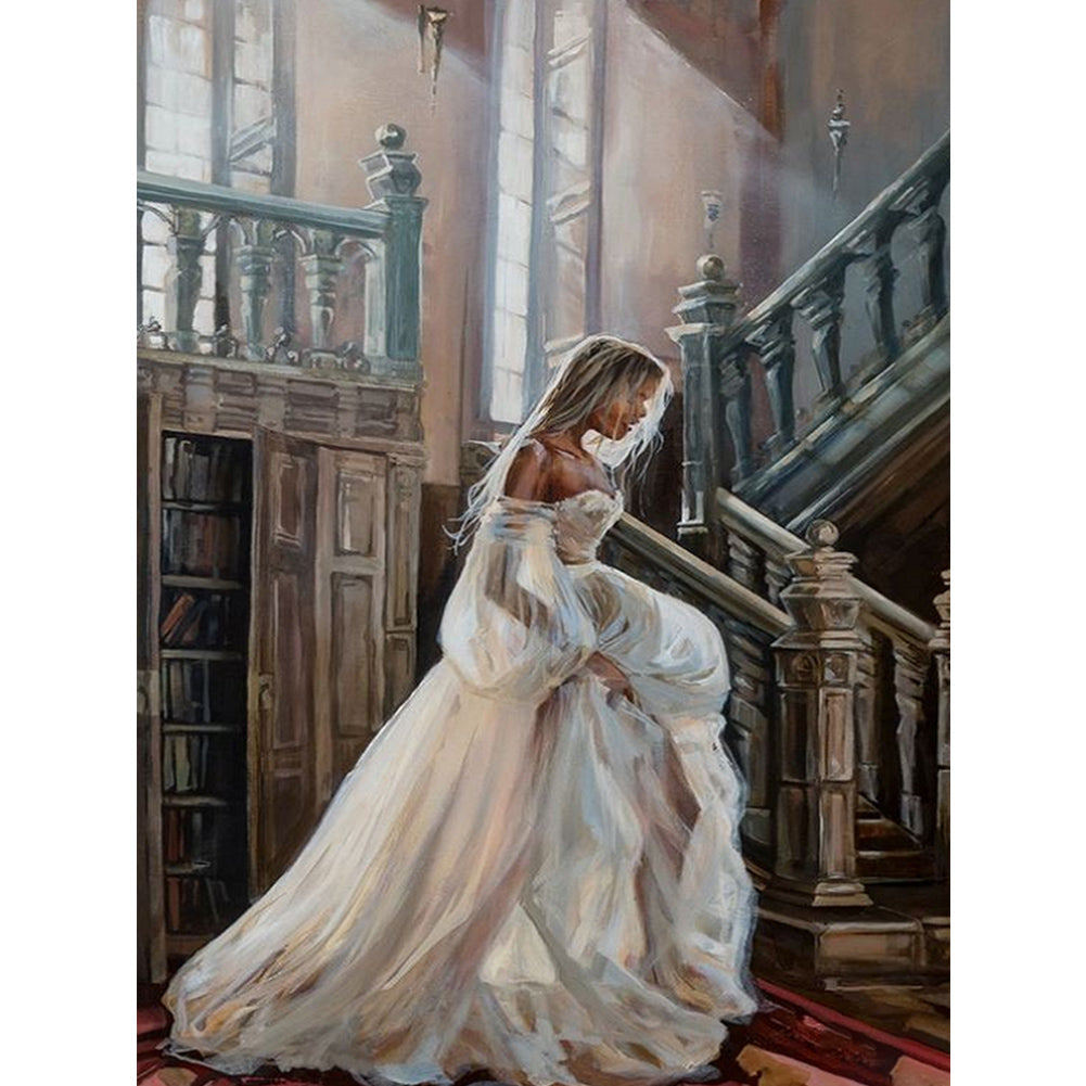 Oil Painting Bride - Full Square Drill Diamond Painting 30*40CM