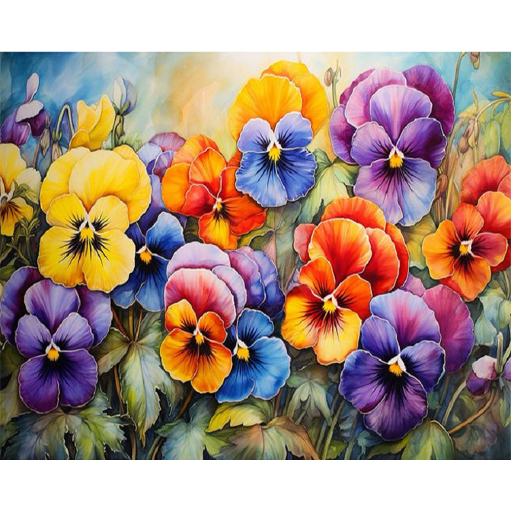 Pansy - Full Square Drill Diamond Painting 50*40CM