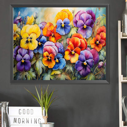 Pansy - Full Square Drill Diamond Painting 50*40CM