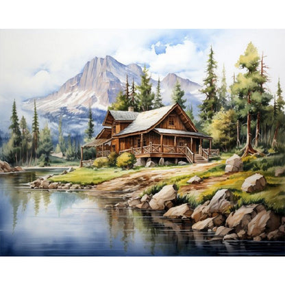 Woods Lake - Full Square Drill Diamond Painting 50*40CM