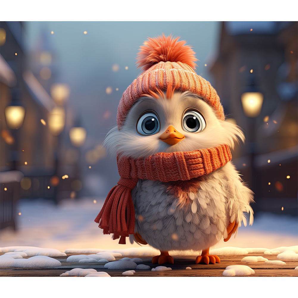 Winter Chick - Full Round Drill Diamond Painting 35*30CM