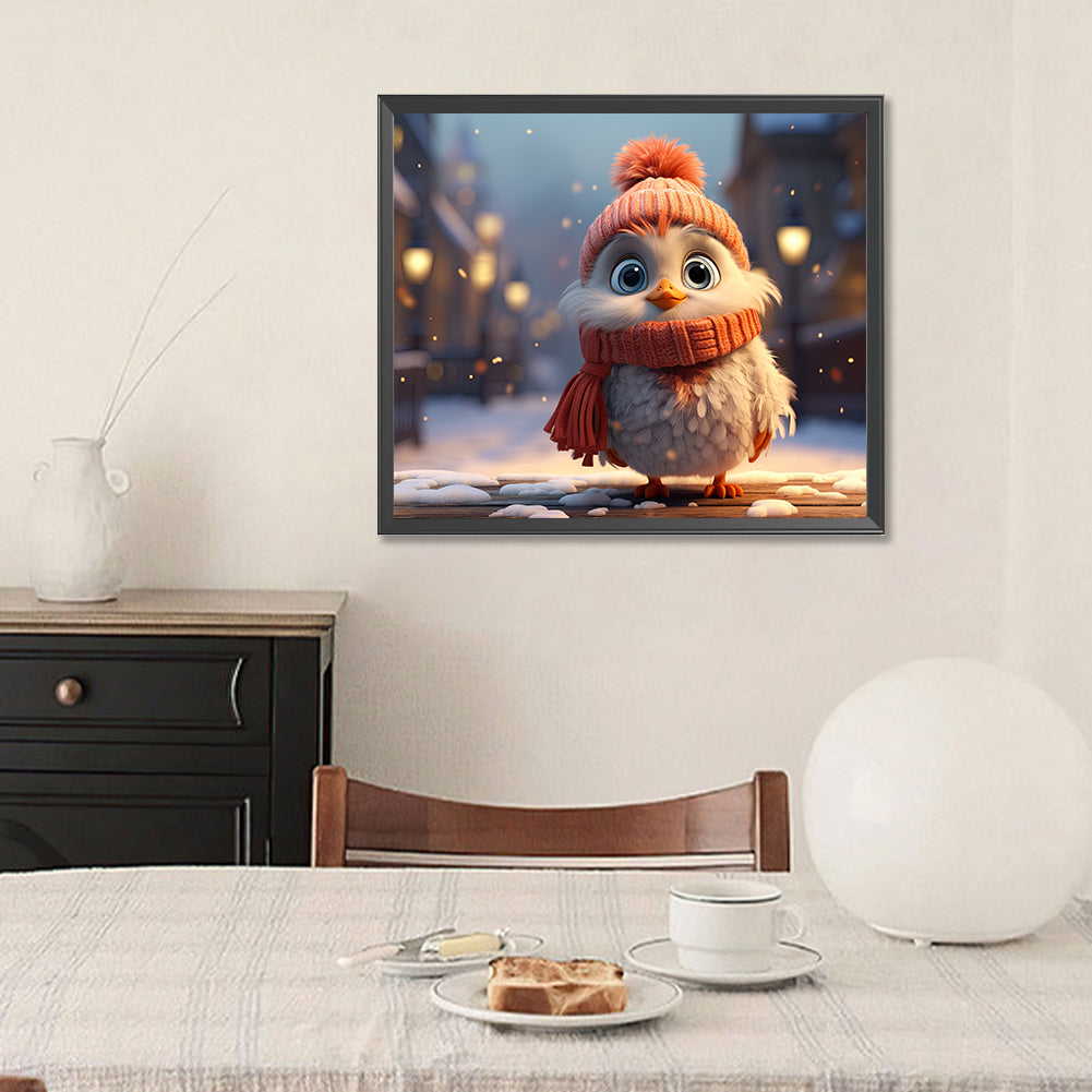 Winter Chick - Full Round Drill Diamond Painting 35*30CM