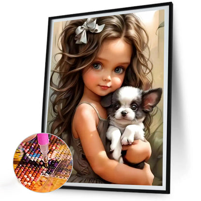 Sweet Cool Girl - Full Round Drill Diamond Painting 30*40CM
