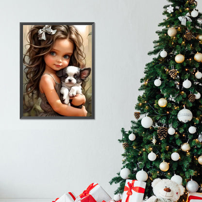 Sweet Cool Girl - Full Round Drill Diamond Painting 30*40CM