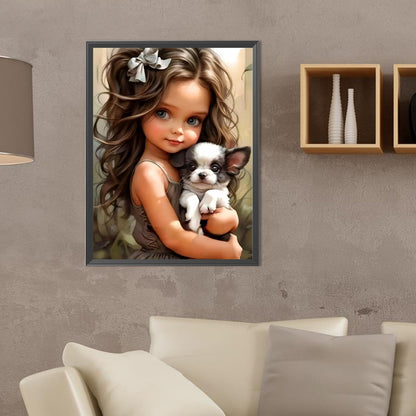 Sweet Cool Girl - Full Round Drill Diamond Painting 30*40CM