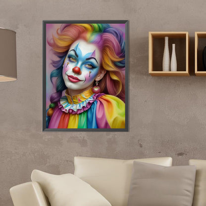 Clown Girl - Full Round Drill Diamond Painting 30*40CM