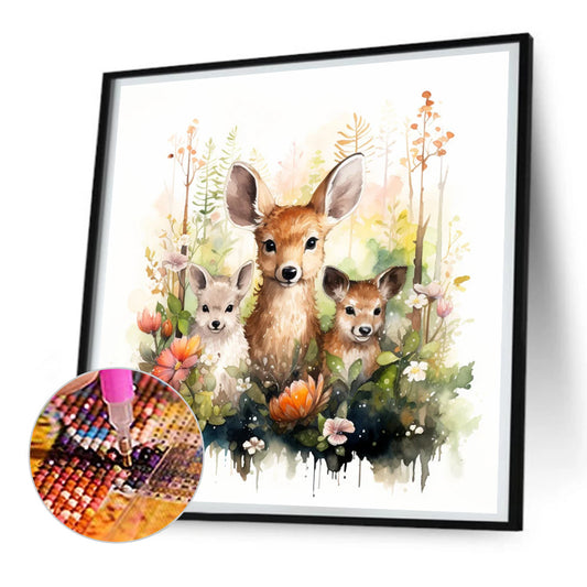 Forest Animals - Full Round Drill Diamond Painting 30*30CM