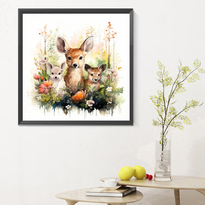 Forest Animals - Full Round Drill Diamond Painting 30*30CM