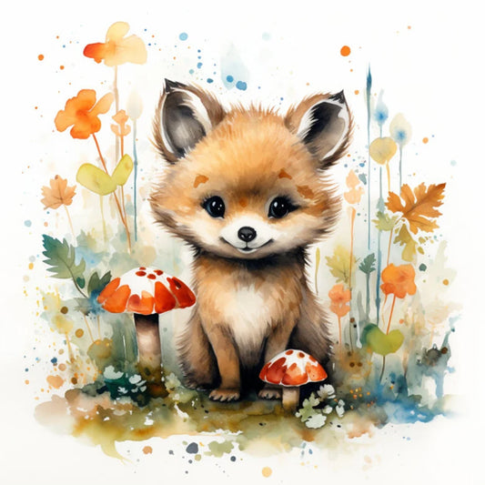 Little Fox - Full Round Drill Diamond Painting 30*30CM