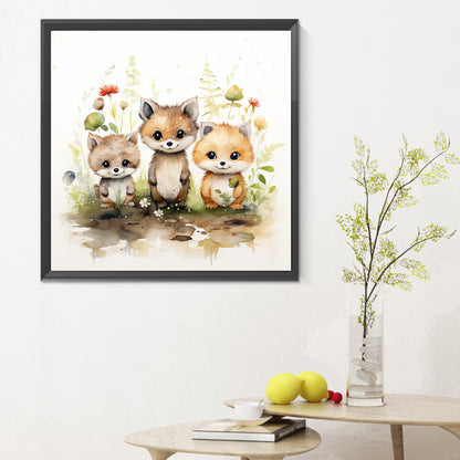Forest Animals - Full Round Drill Diamond Painting 30*30CM