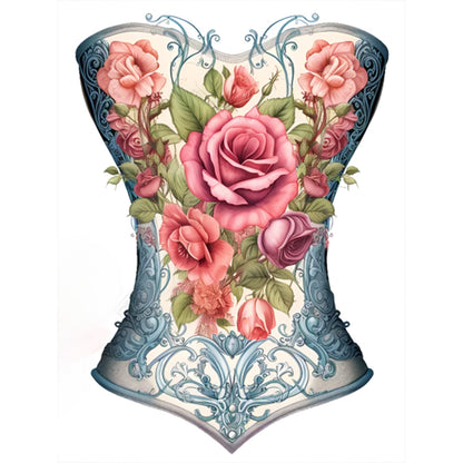 Tight Rose Corset - Full Round Drill Diamond Painting 30*40CM